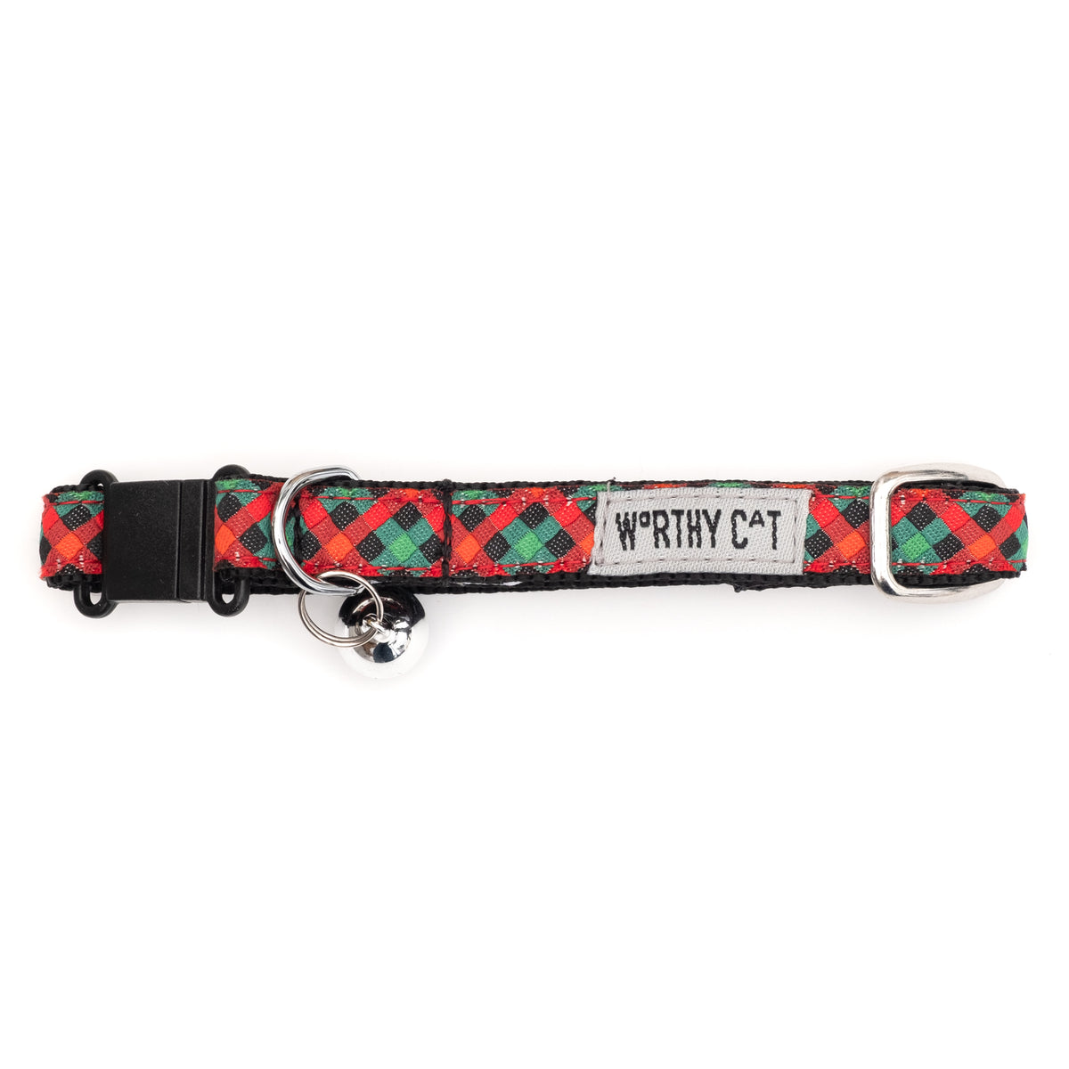 Holiday Check Cat Collar
