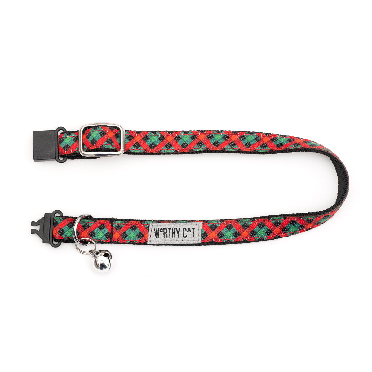 Holiday Check Cat Collar