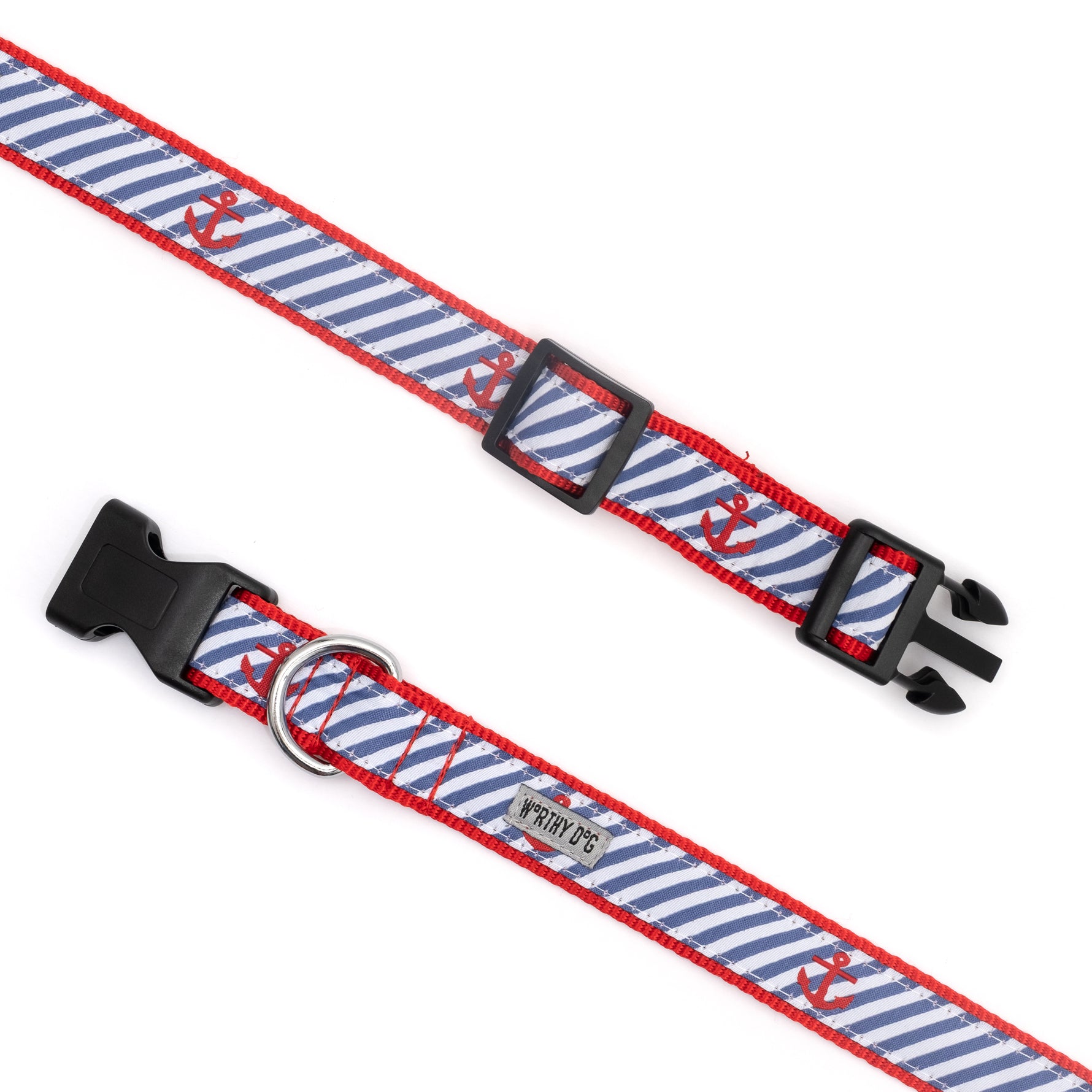 Navy Stripe Anchors Collar