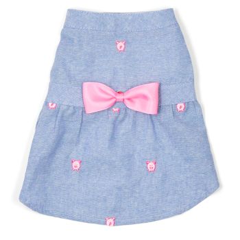 Chambray Wilbur the Pig Dress