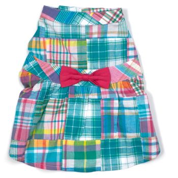 Turq Multi Patch Madras Dress