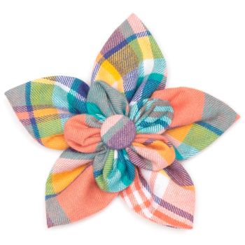 Peach Multi Plaid Flower
